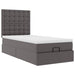 Cadru de pat otoman cu saltea gri 90x190cm piele artificială - WALTI WALTI