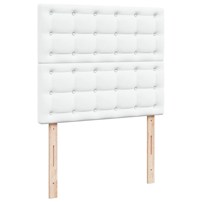 Cadru de pat otoman cu saltea alb 120x200cm piele artificială - WALTI WALTI