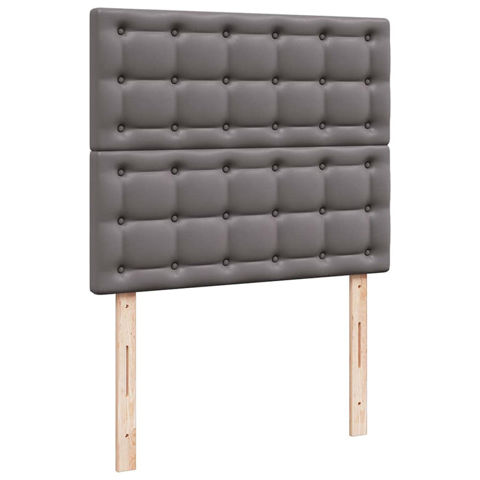 Cadru de pat otoman cu saltea gri 120x200cm piele artificială WALTI