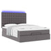 Cadru de pat otoman cu saltea gri 140x190cm piele artificială - WALTI WALTI
