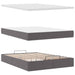 Cadru de pat otoman cu saltea gri 140x190cm piele artificială - WALTI WALTI