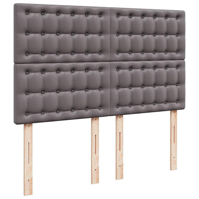 Cadru de pat otoman cu saltea gri 140x190cm piele artificială - WALTI WALTI