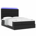 Cadru pat otoman cu saltea neagră 140x200cm piele artificială - WALTI WALTI
