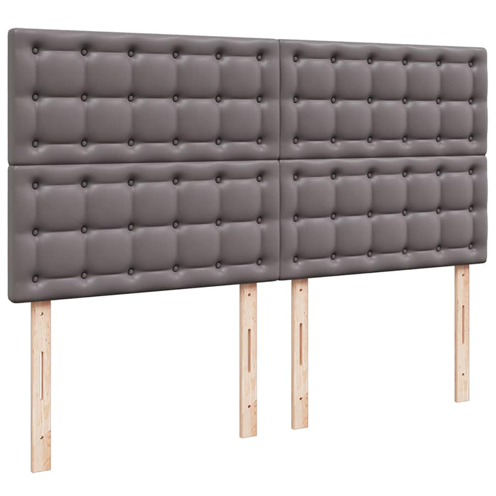 Cadru de pat otoman cu saltele Gri 180x200cm piele artificială - WALTI WALTI