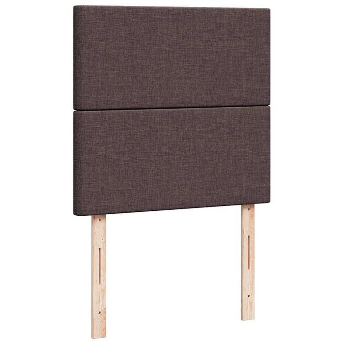 Cadru de pat otoman cu saltele țesătură maro închis 80x200cm - WALTI WALTI