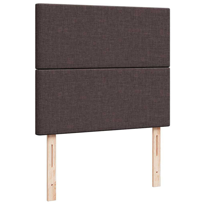 Cadru de pat otoman cu saltea țesătură maro închis 120x190 cm - WALTI WALTI