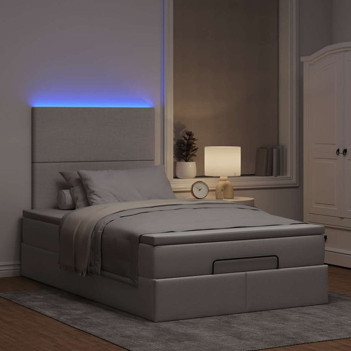 Cadru de pat otoman cu saltea Taupe 120x190 cm Material - WALTI WALTI