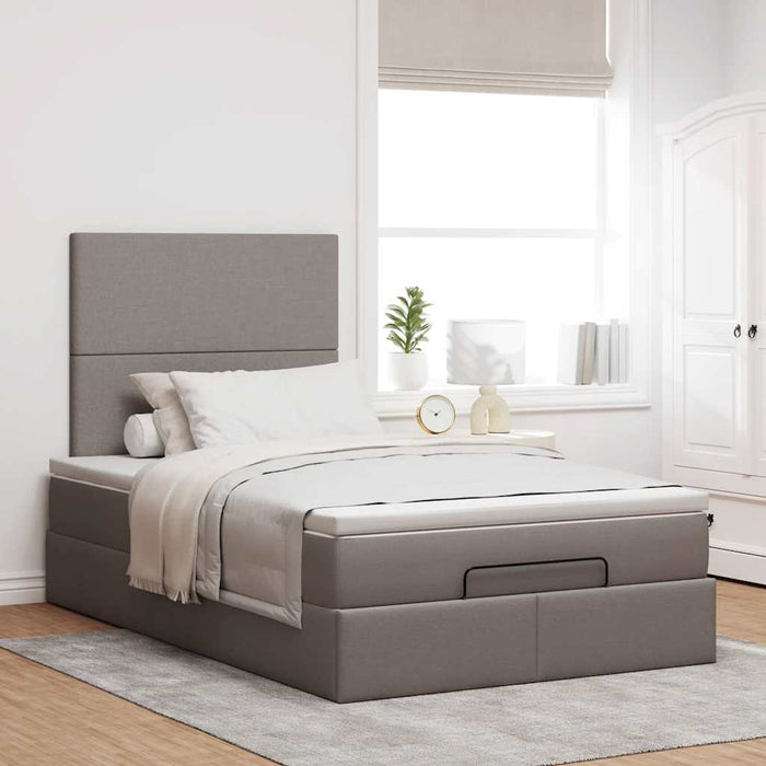 Cadru de pat otoman cu saltea Taupe 120x190 cm Material - WALTI WALTI
