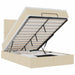 Cadru de pat otoman cu saltea crem 120x190cm stofa - WALTI WALTI