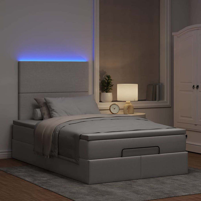 Cadru de pat otoman cu saltea Taupe 120x200cm Material - WALTI WALTI
