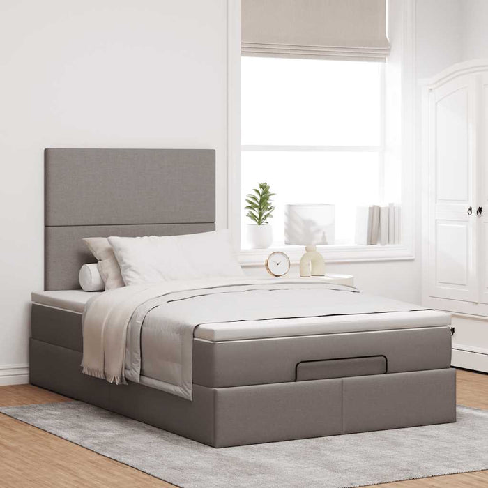 Cadru de pat otoman cu saltea Taupe 120x200cm Material - WALTI WALTI