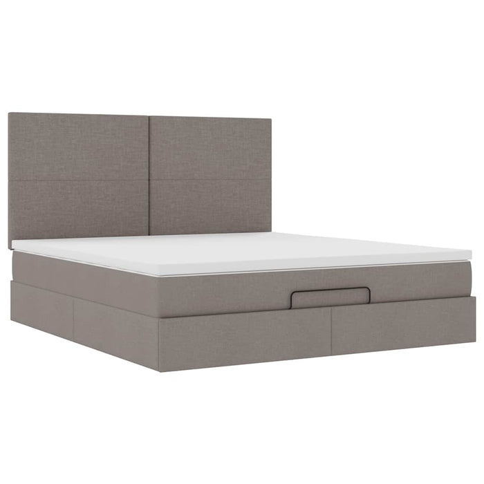 Cadru de pat otoman cu saltea Taupe 180x200cm Material - WALTI WALTI