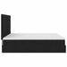 Cadru de pat otoman cu saltele, țesătură neagră 200x200cm - WALTI WALTI