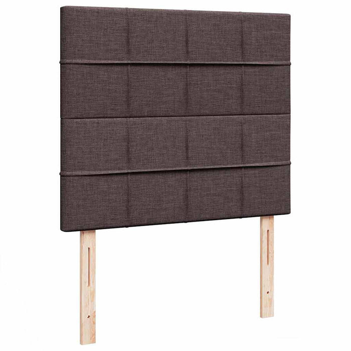 Cadru de pat otoman cu saltea țesătură maro închis 120x200 cm WALTI