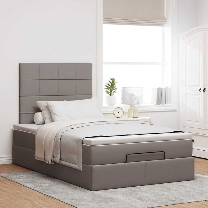 Cadru de pat otoman cu saltea Taupe 120x200cm Material - WALTI WALTI