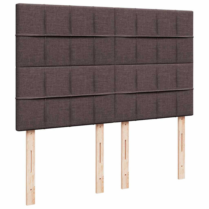 Cadru de pat otoman cu saltea țesătură maro închis 140x190cm - WALTI WALTI