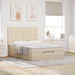 Cadru de pat otoman cu saltea crem 140x190cm stofa - WALTI WALTI