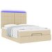 Cadru de pat otoman cu saltea crem 140x190cm stofa - WALTI WALTI