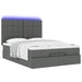 Cadru pat otoman cu saltea țesătură gri închis 140x200 cm - WALTI WALTI