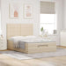 Cadru de pat otoman cu saltea crem 140x200cm stofa - WALTI WALTI