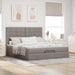 Cadru de pat otoman cu saltea Taupe 180x200cm Material - WALTI WALTI