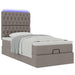 Cadru de pat otoman cu saltea Taupe 80x200cm Material - WALTI WALTI