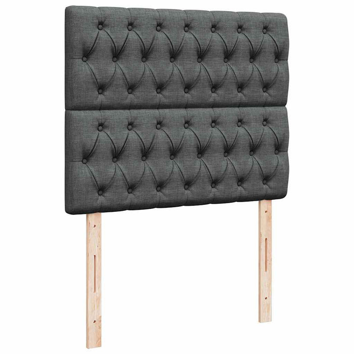 Cadru pat otoman cu saltea țesătură gri închis 120x190 cm - WALTI WALTI