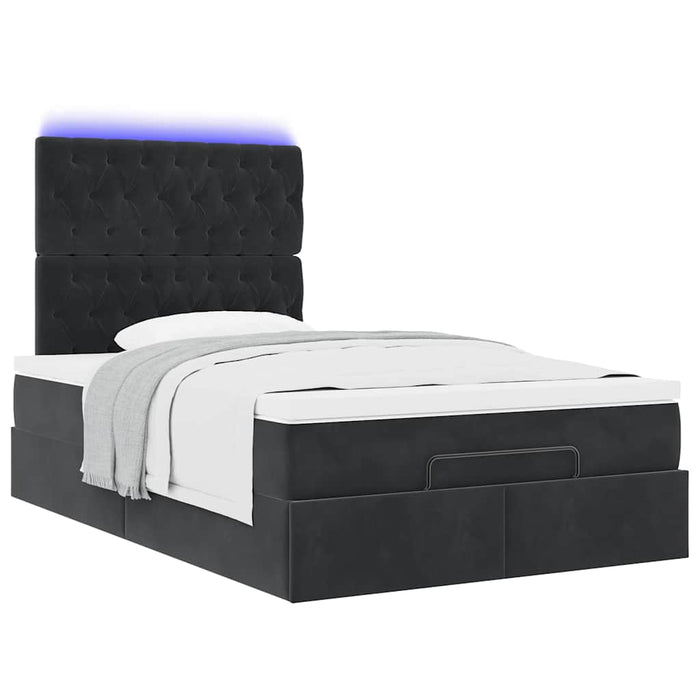Cadru de pat otoman cu saltea Negru 120x190 cm Tesatura - WALTI WALTI