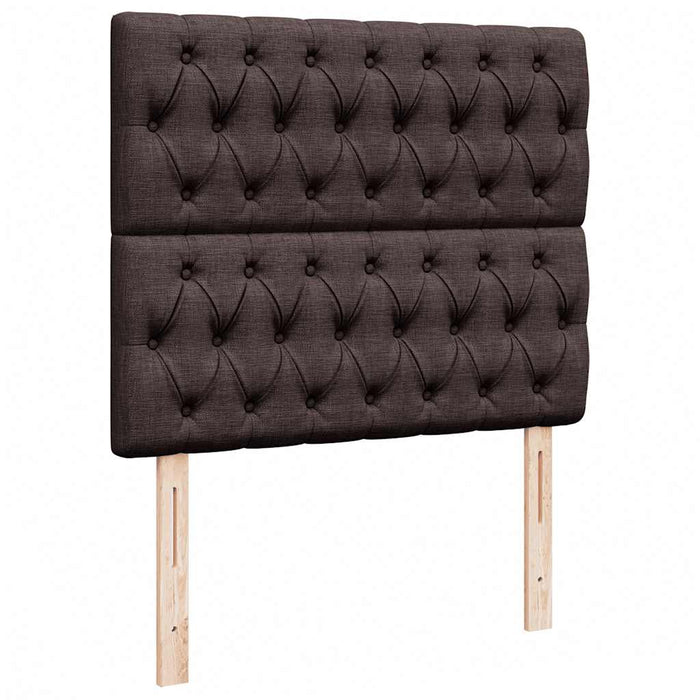 Cadru de pat otoman cu saltea țesătură maro închis 120x190 cm - WALTI WALTI