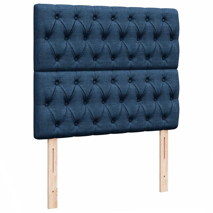 Cadru de pat otoman cu saltea 120x190 cm țesătură albastră - WALTI WALTI