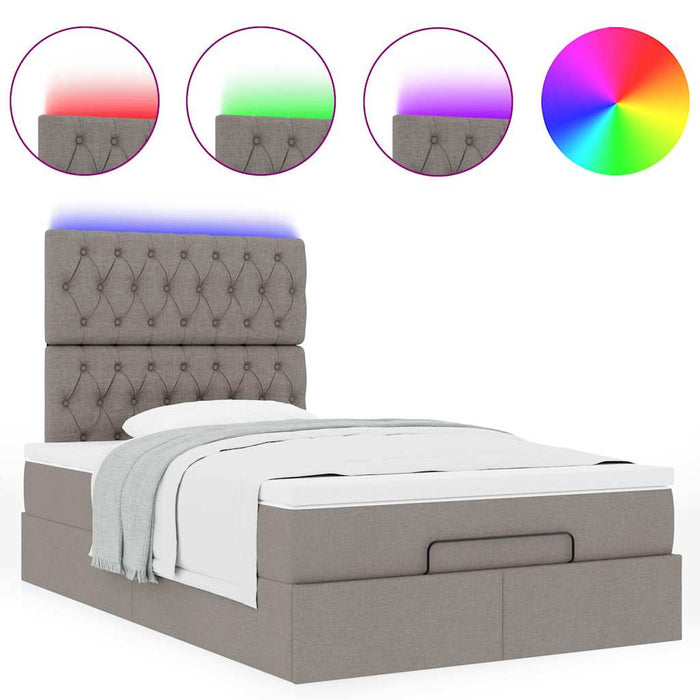 Cadru de pat otoman cu saltea Taupe 120x200cm Material - WALTI WALTI