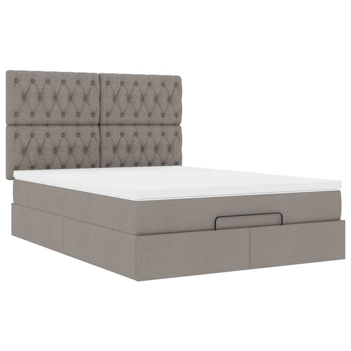 Cadru de pat otoman cu saltea Taupe 140x190cm Material - WALTI WALTI
