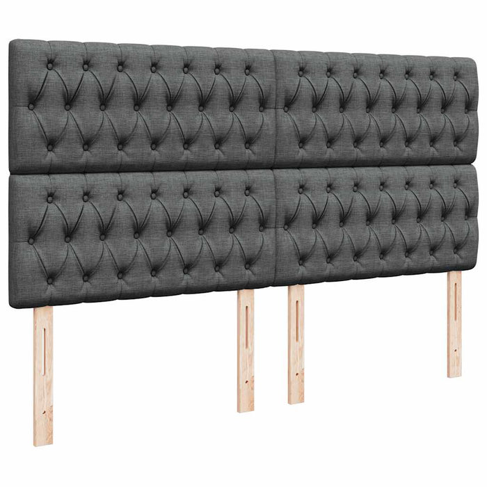 Cadru pat otoman cu saltea țesătură gri închis 160x200 cm - WALTI WALTI
