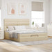 Cadru de pat otoman cu saltea crem 160x200cm stofa - WALTI WALTI