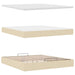 Cadru de pat otoman cu saltea crem 160x200cm stofa - WALTI WALTI