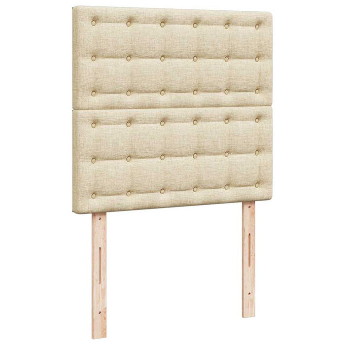 Cadru de pat otoman cu saltea crem 100x200cm stofa WALTI