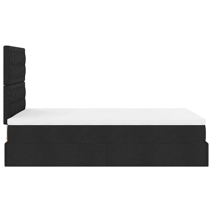 Cadru de pat otoman cu saltea Negru 120x190 cm Tesatura - WALTI WALTI