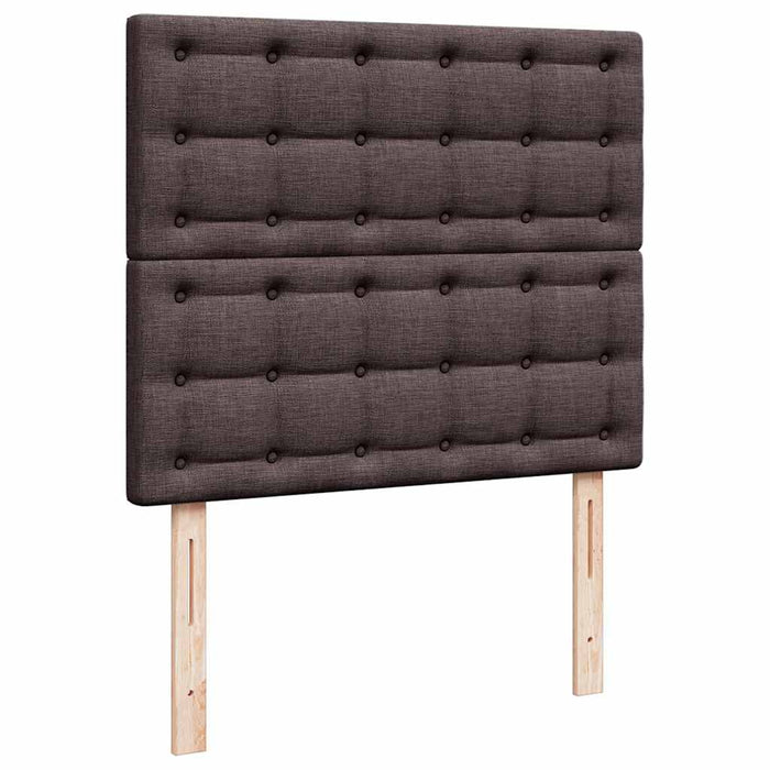 Cadru de pat otoman cu saltea țesătură maro închis 120x190 cm - WALTI WALTI