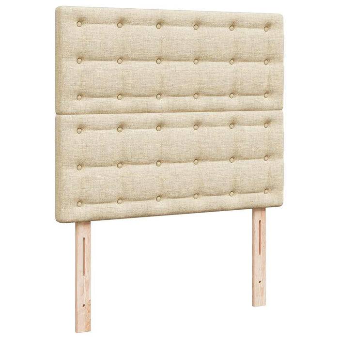 Cadru de pat otoman cu saltea crem 120x190cm stofa WALTI