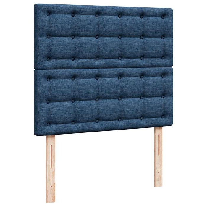 Cadru de pat otoman cu saltea 120x190 cm țesătură albastră - WALTI WALTI
