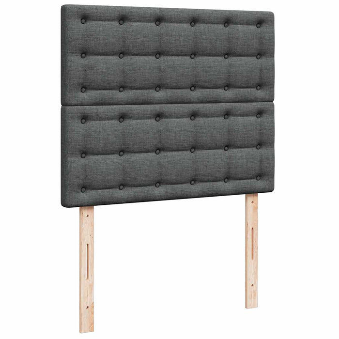 Cadru pat otoman cu saltea țesătură gri închis 120x200 cm - WALTI WALTI