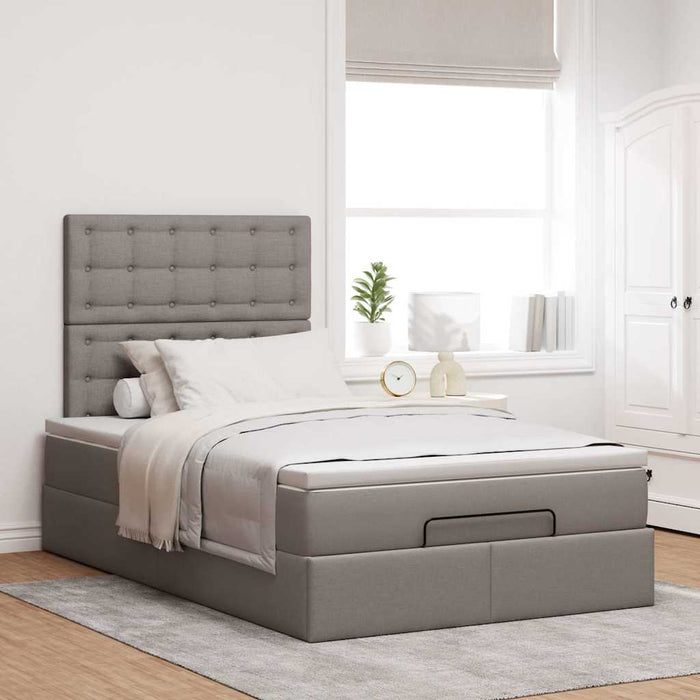 Cadru de pat otoman cu saltea Taupe 120x200cm Material - WALTI WALTI