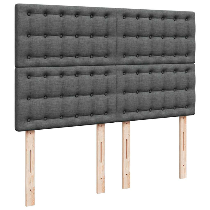 Cadru pat otoman cu saltea țesătură gri închis 140x190cm - WALTI WALTI
