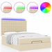 Cadru de pat otoman cu saltea crem 140x190cm stofa - WALTI WALTI