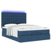 Cadru de pat otoman cu saltea țesătură albastră 140x200cm - WALTI WALTI