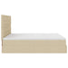 Cadru de pat otoman cu saltea crem 180x200cm stofa - WALTI WALTI