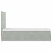 Cadru de pat otoman cu saltea Gri deschis 80x200cm catifea - WALTI WALTI