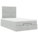 Cadru de pat otoman cu saltele Gri deschis 120x190cm catifea - WALTI WALTI