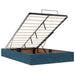 Cadru pat otoman cu saltele Albastru închis 120x190cm catifea - WALTI WALTI