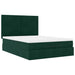 Cadru de pat otoman cu saltele, catifea verde închis 140x190cm - WALTI WALTI